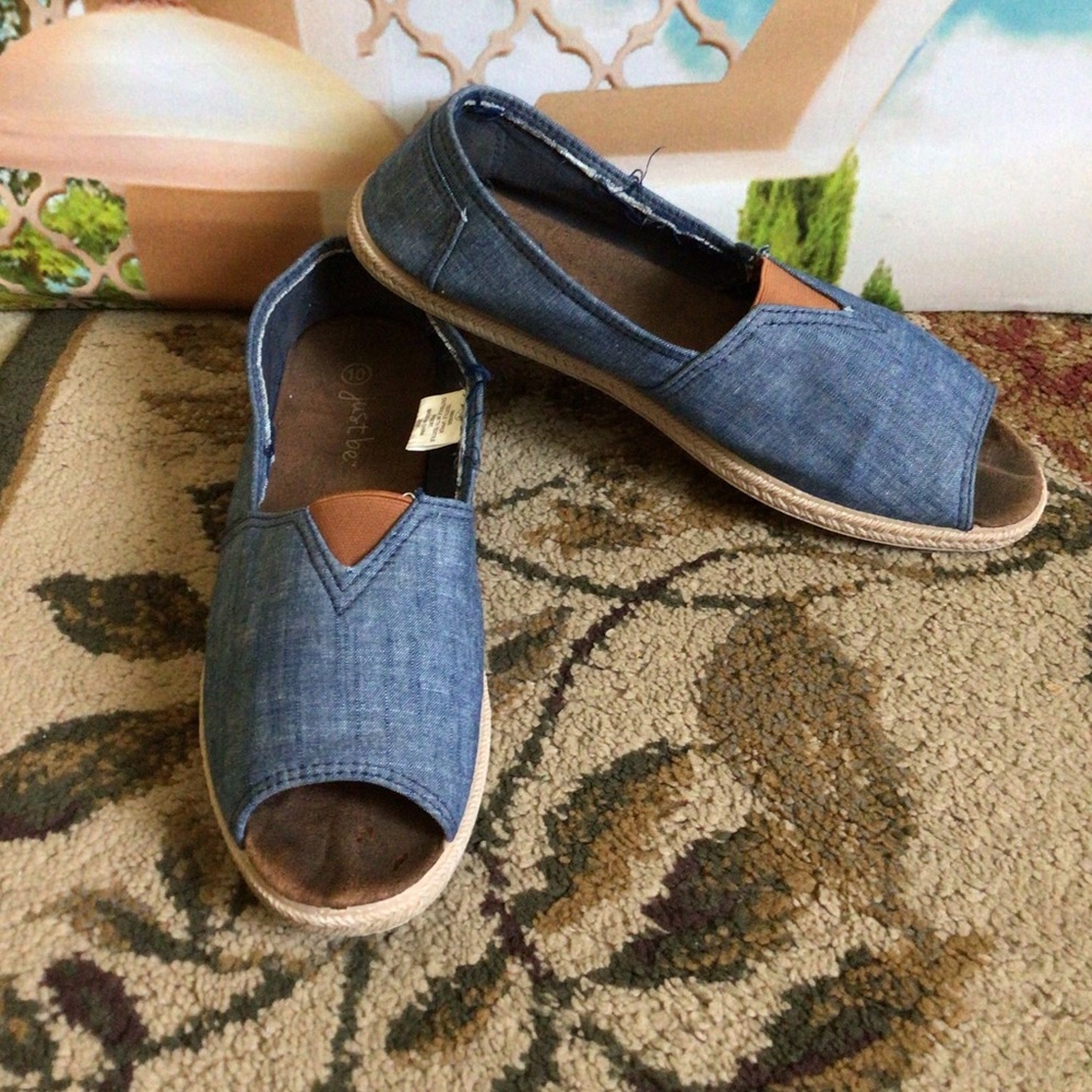 Just be canvas espadrille slip-on size 10